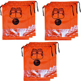 Kanushi Industries Transparent Shoe Pouch/Cover/Bag/Organizer, Set Of 9 (Orange Color)(ScWdOrg9Pc)