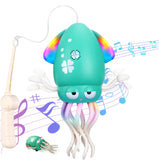Electric Dancing Octopus Toy, 2025 New Electric Auto-Avoid Crawling Octopus Rechargeable with LED & Music,Smart-Tentacle Explore