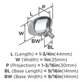 Amerock | Cabinet Knob | Clear/Satin Nickel | 1-3/4 Inch (44 Mm) Length | Glacio | 1 Pack | Drawer Knob | Cabinet Hardware