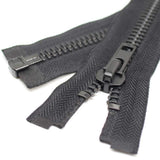 YaHoGa #10 30 Inch Black Nickel Separating Jacket Zipper Metal Zipper Heavy Duty Metal Zippers for Jackets Sewing Coats Crafts (