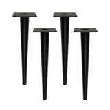 Geesatis 12 Inch Heavy Duty Furniture Legs Set of 4, 1322 lbs Capacity, Metal Legs for Furniture, Round Solid Iron Tapered Legs