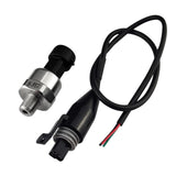 Pressure Transducer Sender Sensor with Connector, 1/8 NPT Thread Stainless Steel Fuel Pressure Sensor for Oil Fuel Air Water (5