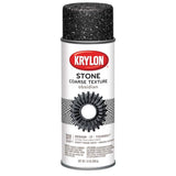 Krylon K18212 Coarse Stone Texture Finish Spray Paint, Obsidian, 12 Ounce