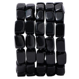 Natural Large Black Onyx Agate Cube Stone Beads 8x11mm 38cm/str Loose Semi Gemstone Stone Square Beads for Making Bracelets Neck