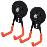 MUTUACTOR Magnetic Hooks Heavy Duty,2PCS Strong Magnetic Garage Hooks for Hanging,Anti-Slip Powerful Magnet Storage Utility Hook