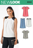 Simplicity New Look Patterns UN6344A Misses Tops, A (8101214161820)