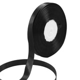 HARSKIYER 100 Yards 5/8 Inch Black Satin Ribbon, Solid Fabric Ribbon Roll for Gift Wrapping, Floral Bouquets, Wedding, Party, Ha