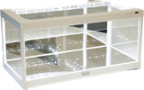 White Collectible Display Show Case Illumicase+ with LED Lights and Mirror Base and Back for 1/64 1/43 1/32 1/24 1/18 Scale Mode