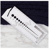 Pony Knitting Gauge With Yarn Cutter, 2Mm10Mm Measurements, Knitting Needle Scale Ruler, AllInOne Measuring Tool