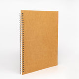 DSTELIN 10 inch x 7.5 inch, 100GSM, Blank Spiral Notebook, 1Pack, Soft Cover, Sketch book, 120 Pages / 60 Sheets, (Brown)