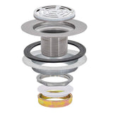 EZ-FLO Kitchen Sink Strainer with Flange and Die-Cast Nut, Stainless Steel Flat-Top Strainer with 3-1/2 Inch to 4 Inch Opening,