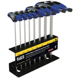 Klein Tools JTH98M THandle Hex Key Set, Metric Sizes Allen Wrench Set with 9Inch Blades, Stand Included, 8Piece