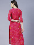 Gosriki Women'S Printed Georgette Chikankari Embroidered Kurti (Gori-Pink-Gs_S_Pink_Small),Pink,,B0BRV5JQHC