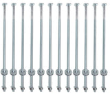 ONESTOCK 3/8inch x 10inch Threaded Carriage Bolts Fasteners with Nuts and Washers 12Pack