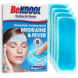 BeKoool Cooling Patches Relief from Migraine/Headache Discomfort, 4 Count