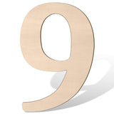 17 inch Large Wooden Numbers for Party Decor, Big Wood Number 9 for Wall Decor, Unfinished Blank Giant Wooden House Numbers, Woo