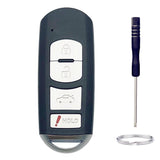 Key Fob Shell Replacement for Mazda 3 Mazda 6 2014 2015 2016 2017 2018 / MX-5 Miata 2016-2019 4 Button Car Keyless Entry Remote