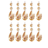 J-Rijzen 10PCS 9cm Length Crystal Glass Beads Pendants Beads Hanging Glass Prisms Beads Strands for Tree Garlands Wedding Christ