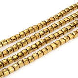 200pcs Czech Faceted Cube Crystal Glass Beads Spacer 8mm (0.3 Inch) Gold Aurum