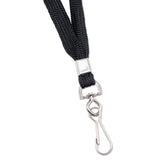 Advantus 36-Inch Deluxe Neck Lanyard For Id Cards/Badges, J-Hook Style, Black, Box Of 24 (75424)