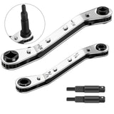 Zhehao Hvac Service Wrench Refrigeration Service Wrench Set, 3/8 to 3/16, 5/16 x1/4, Ratchet Refrigeration Tool Set Air Conditio