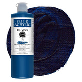 DA VINCI PAINTS Professional Artist Fluid Acrylic Paint, Prussian Blue, 16oz