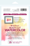 Strathmore 140305 500 Series Ready Cut Watercolor Paper, 140 lb. Hot Press, 5x7, 25 Sheets, Multicolor