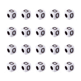 FASHEWELRY 240Pcs Cube White Acrylic Letter Beads 5x5x5mm Letter O Alphabet Beads for DIY Bracelet Necklace Jewelry Making