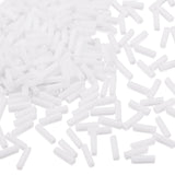 Pandahall 1250pcs/50g Opaque Glass Bugle Beads 6x1.8mm Tube Loose Glass Seed Spacer Bead for Jewelry Making (White)