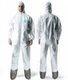Andes Hazmat Suits, Protective Coveralls with Attached Boots and Hood, Heavy Duty Full Body Disposable Painters Suits, Lab Cover