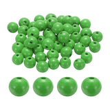 HARFINGTON 50pcs 20mm Deep Green Wood Beads 4.5mm Large Hole Round Wooden Loose Spacer Beads for Jewelry Making Necklace Bracele