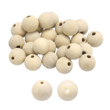 HARFINGTON 100pcs Natural Wooden Beads 6mm Aromatic Wood Round Polished Loose Bead Smooth Spacer Balls Beading for Jewelry Makin