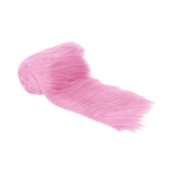 FabricLA Baby Pink Shaggy Plush Faux Fur Strips - Craft Fur for Gnomes, Cosplay, and DIY Projects | 4 X 60