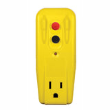 Tower Manufacturing 30439005 AutoReset 15 AMP Grounded 3Prong GFCI Single Outlet Adapter, Yellow