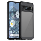 HOOMIL for Google Pixel 8 Pro Case, Non-Yellowing, Drop Protection, Anti-Scratch, Transparent Hard Back Phone Cover - Black