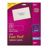 Easy Peel Inkjet Mailing Labels, 11/3 x 4, Clear, 350/Pack