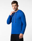 Fyltr Men'S Casual Hoodie T-Shirt - Contrast Drawstring | Metal Button Accents | Casual Winterwear For Men,Cosmic Cobalt,Cosmic Cobalt,S