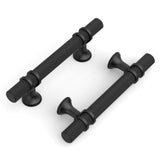 Coinkoly 10 Pack 3''(76mm) Matte Black Knurled Cabinet Knobs Kitchen Black Knobs Drawer Pulls Hardware for Cupboard