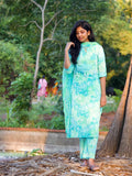 Gosriki Women'S Rayon Blend Straight Printed Kurta With Pant & Dupatta (Korman Skyblue-Gs_M_Sky Blue_Medium),Sky Blue,,B0DC6KKKJ4