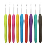 Kranu 9 Pcs Crochet Hook Set (2Mm6Mm) | Ergonomic Soft Grip Handles | Aluminium Crochet Hook For Beginners & Professionals