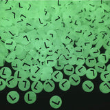 200PCS Letter Beads Glow in The Dark 4x7mm Acrylic Alphabet Letter L Beads for Jewelry Making Bracelet