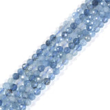 Assorted Color Aquamarine 3mm Faceted Gemstone Round Loose Beads Strand 15.5-16 DIY Jewelry Making