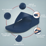 Ortho Joy Eva Slipper For Women || Waterproof & Everyday Flip Flops For Ladies || Slippers With Cushion Foot Bed || Anti-Slip Sole || Sweat Free,Navy Blue,3,B0DVZJY1YG