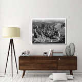 Aerial View Of Manhattan-Paper Art-50,,X38,,
