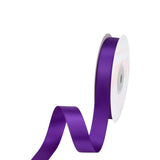 VATIN Double Face Bright Purple Satin Ribbon 5/8 Continuous 25 Yards,Purple Polyester Fabric Ribbon use for Bows Bouquet, Gift
