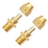 Pronese 2pcs Premium Solid Brass Pneumatics Reusable Rubber Hose-End Repair Fitting, 3/8 Barb For 3/8-Inch ID Rubber Air Hose Wi