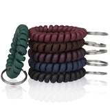 BIHRTC Pack of 6 Wrist Keychain Spiral Stretchable Plastic Coil Wrist Key Holder Stretch Wristband Elastic Stretchable Spiral Br