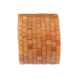 BEADIA Natural Red Aventurine Square Stone Beads 4x4mm 85pcs Cube Loose Semi Gemstone Beads for Jewelry Making Design