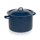 Imusa C20666-1063310W 6-Quart Blue Speckled Enamel Stock Pot With Lid -Like New