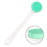 Silicone Body Scrubber Exfoliator, Back Bath Brush Long Handle for Shower